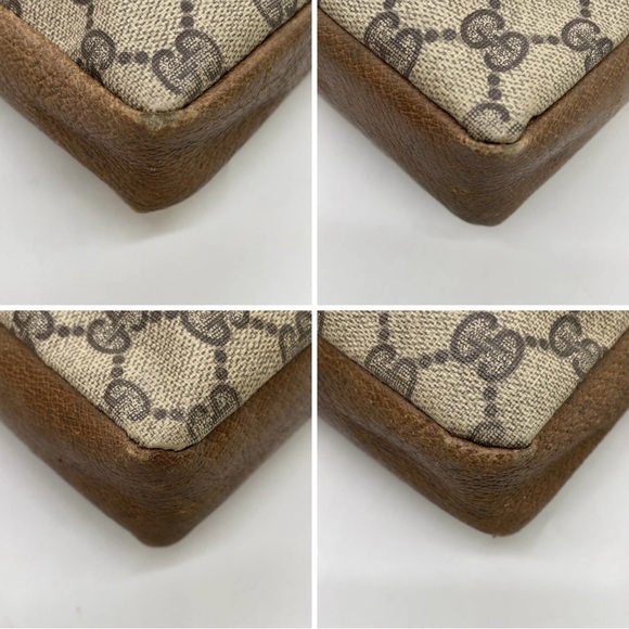 Authentic Gucci GG Supreme PVC Leather Beige Brown - Picture 6 of 9